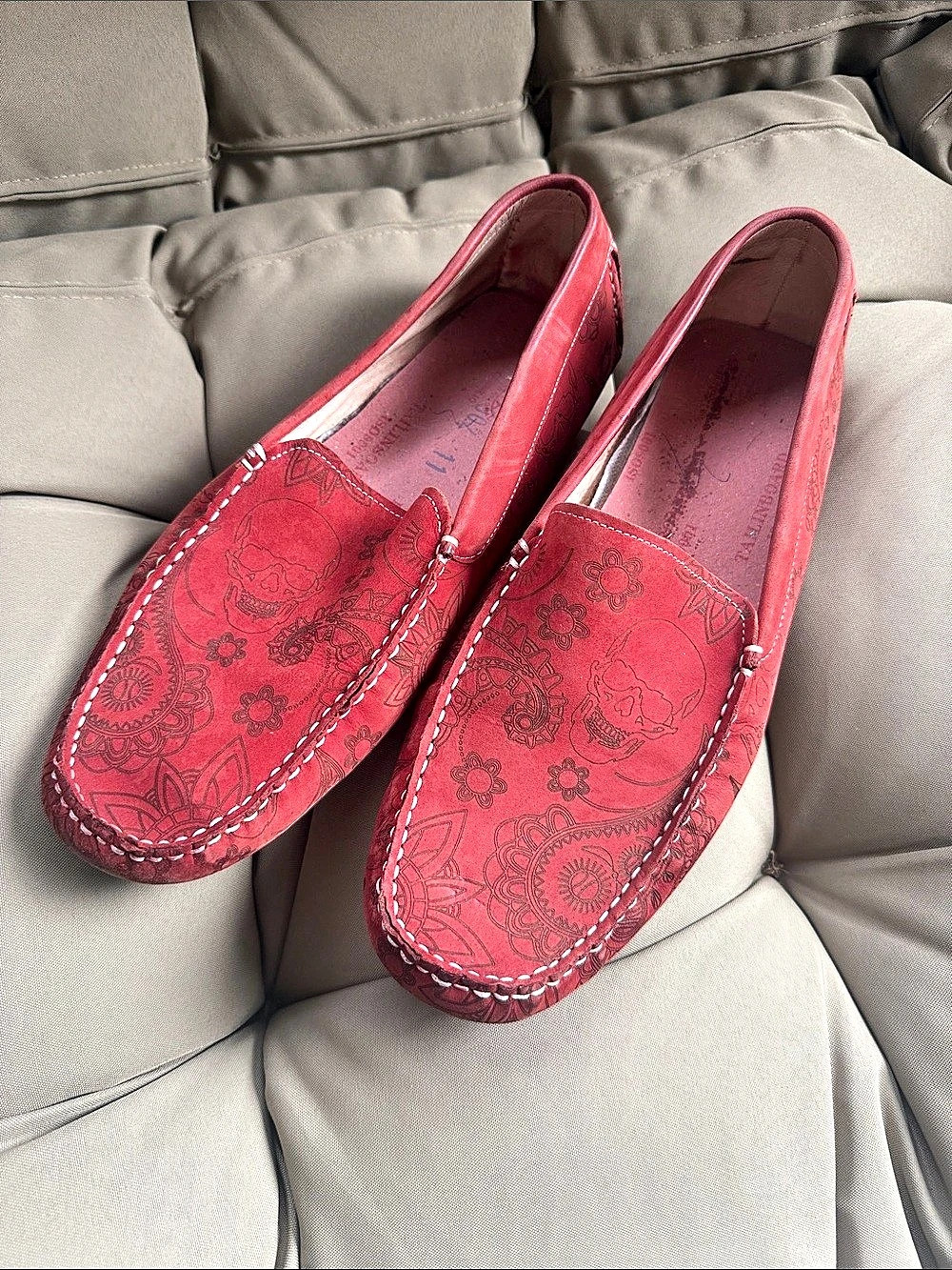 RG5366S Red Printed Leather Loafers US 11